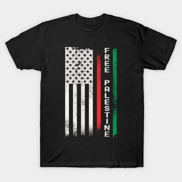 Free Palestine Flag T-Shirt by Etopix